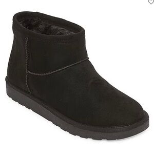 NIB Pull On Ankle Boots Ugg Style Sz‎ 7 Black